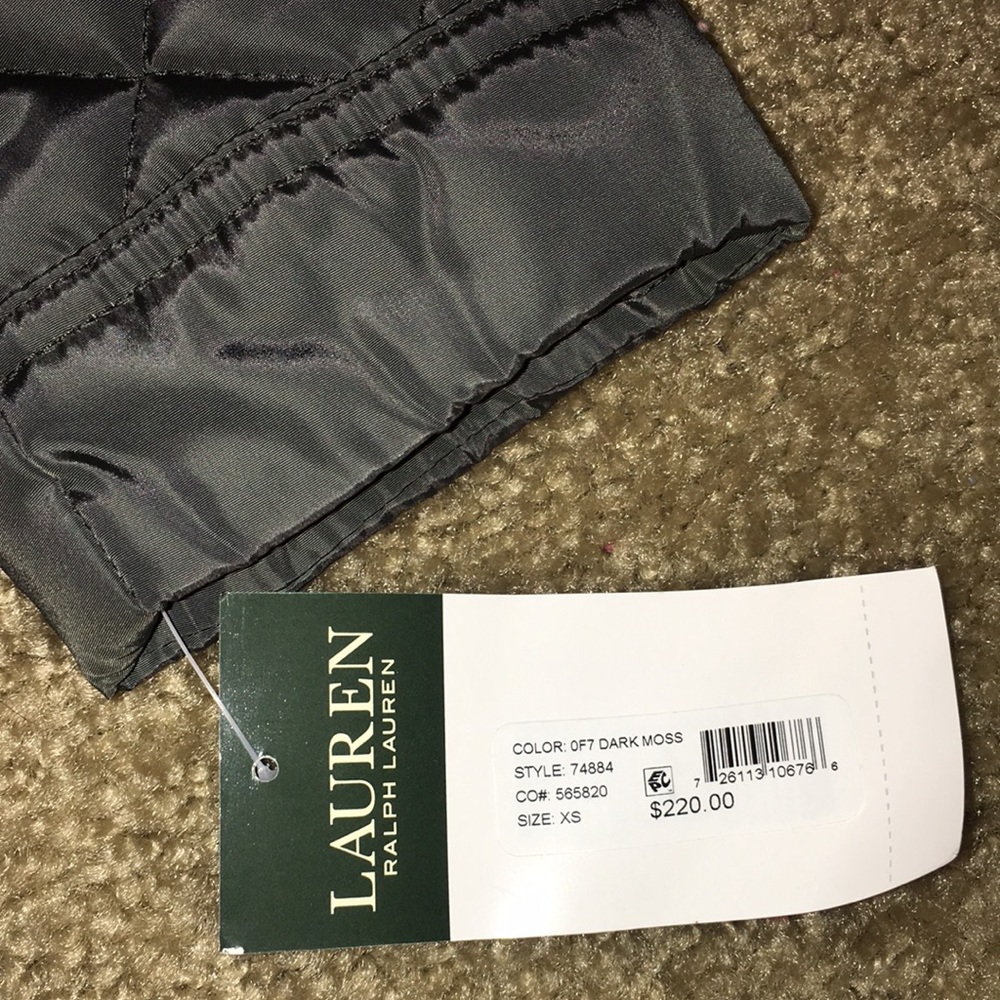 NWT Lauren Ralph Lauren Quilted Hooded Jacket XS - Picture 6 of 11